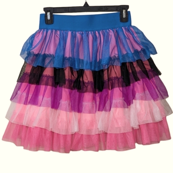 TAKE PRIDE Ruffled Tutu Skirt LGBTQ Lightweight Fun Unique Size XS Tulle Kawaii - Picture 1 of 7